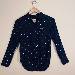 Navy Blue Women long sleeve shirt.